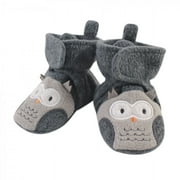 Hudson Baby Baby and Toddler Cozy Fleece Booties, Gray Owl, 2 Toddler