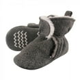 thumbnail image 1 of Hudson Baby Baby and Toddler Cozy Fleece and Faux Shearling Booties, Heather Charcoal, 2 Toddler, 1 of 9