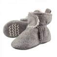 thumbnail image 1 of Hudson Baby Baby and Toddler Cozy Fleece and Faux Shearling Booties, Heather Gray, 6-12 Months, 1 of 9