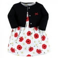 thumbnail image 1 of Hudson Baby Baby and Toddler Girl Cotton Dress and Cardigan Set, Poppy Daisy, 3-6 Months, 1 of 3