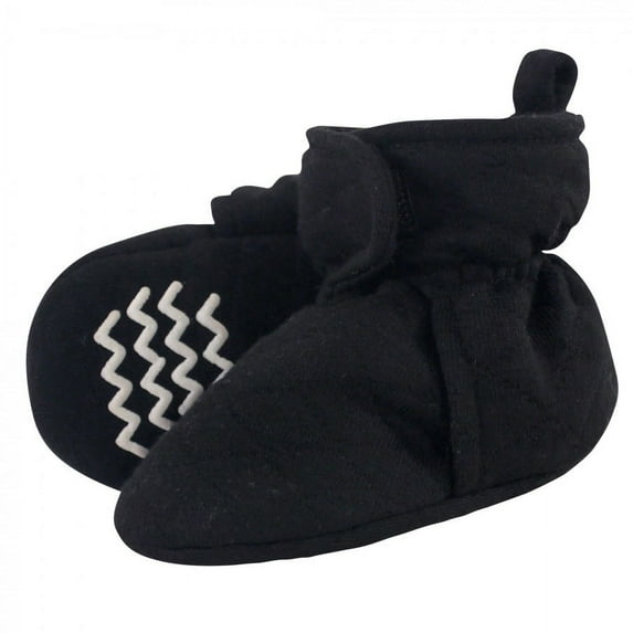 Hudson Baby Baby and Toddler Quilted Booties, Black, 6-12 Months