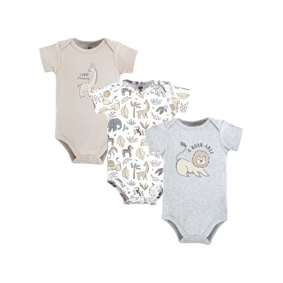 Hudson Baby Bodysuits, 3-Pack, Newborn-18 Months