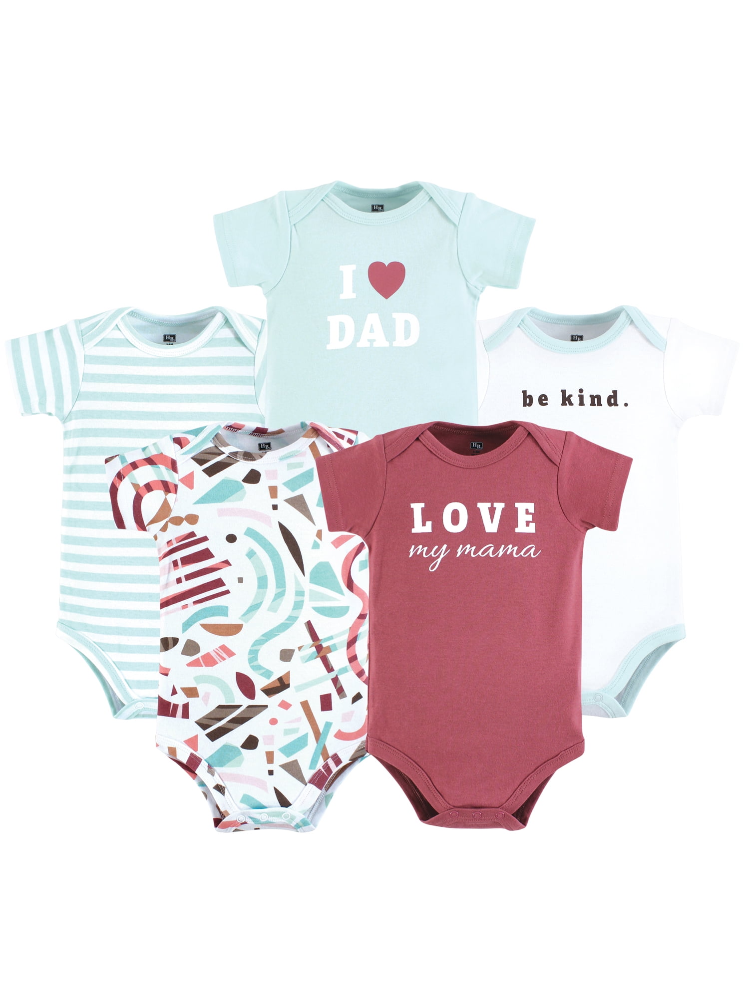 Walmart discounts of Hudson Baby Bodysuits, 5-Pack, Newborn-18 Months