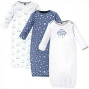 Hudson Baby Boy Cotton Gowns, Cloud Mobile Blue, Preemie/Newborn