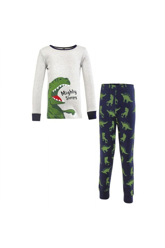 Boy Cotton Pajama Set, Boy Dino, 3 Toddler