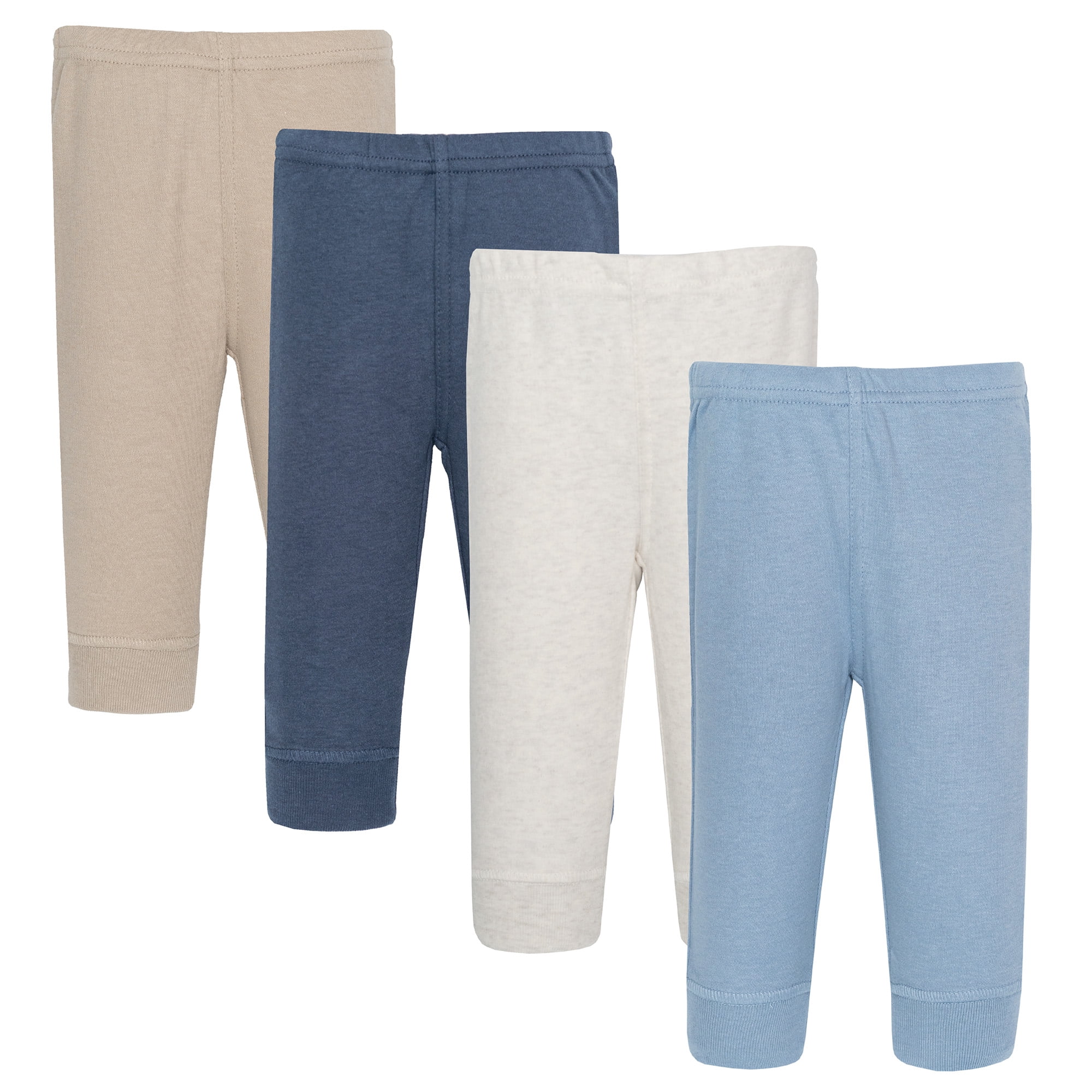 Hudson Baby Boy Cotton Pants and Leggings, Blue Taupe, 4T