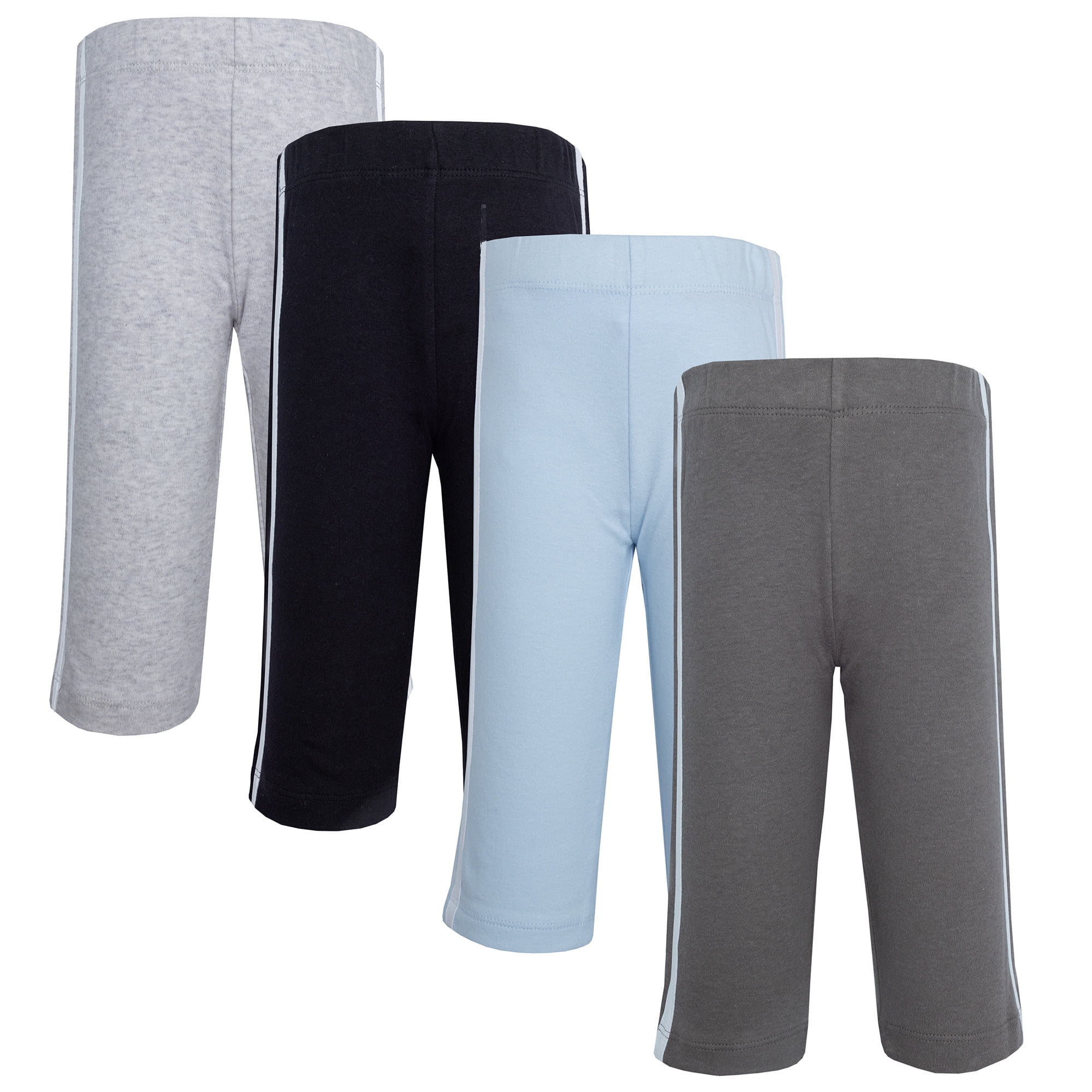 Hudson Baby Boy Cotton Pants and Leggings, Heather Gray Blue, 0-3 Months