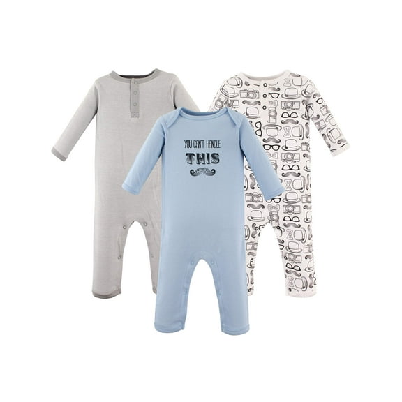 Hudson Baby Boy Coveralls, 3-pack