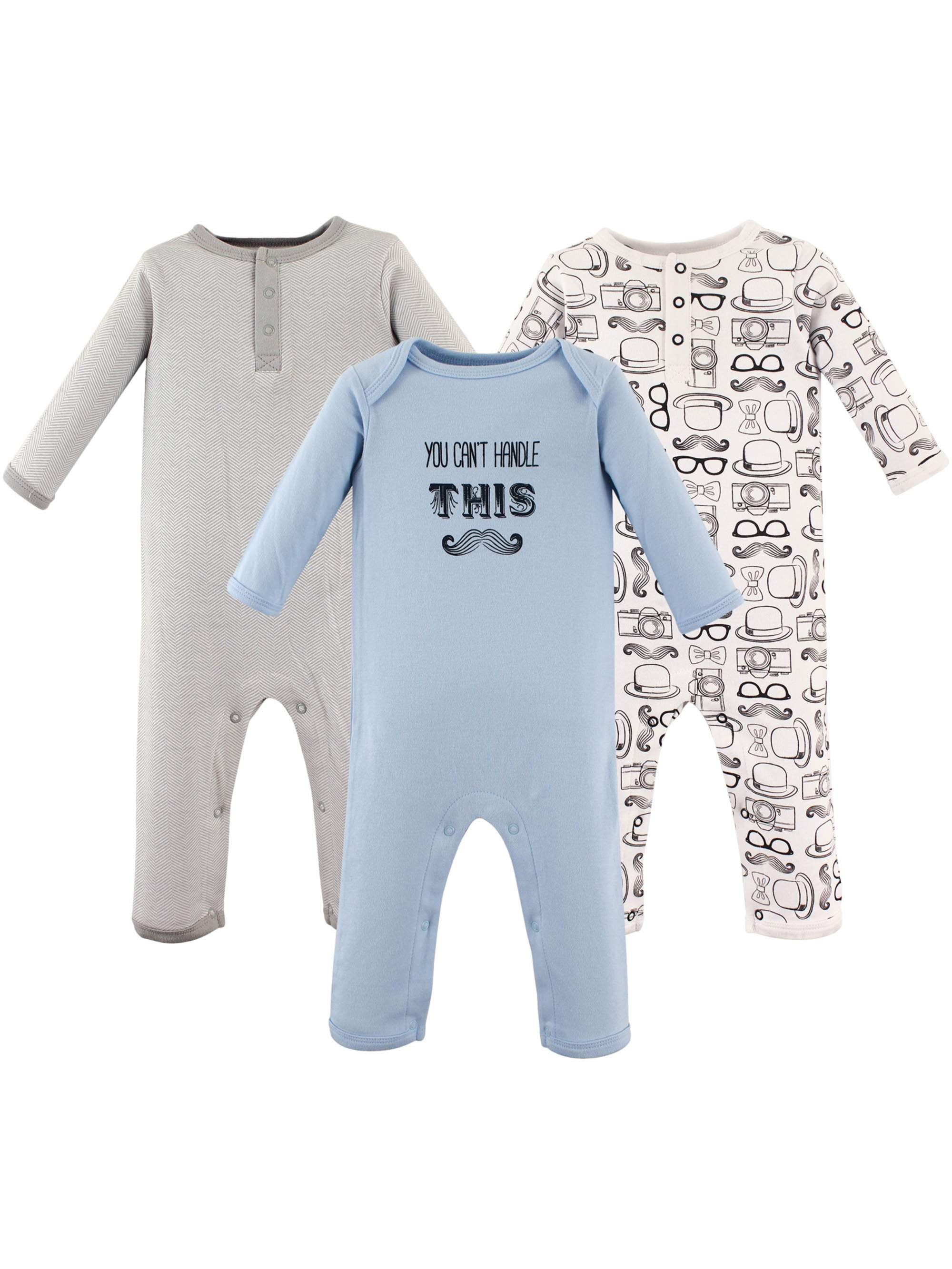 Hudson Baby Boy Coveralls, 3-pack