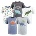 thumbnail image 1 of Hudson Baby Boy Short Sleeve T-Shirts, Dinosaur, 6-12 Months, 1 of 7
