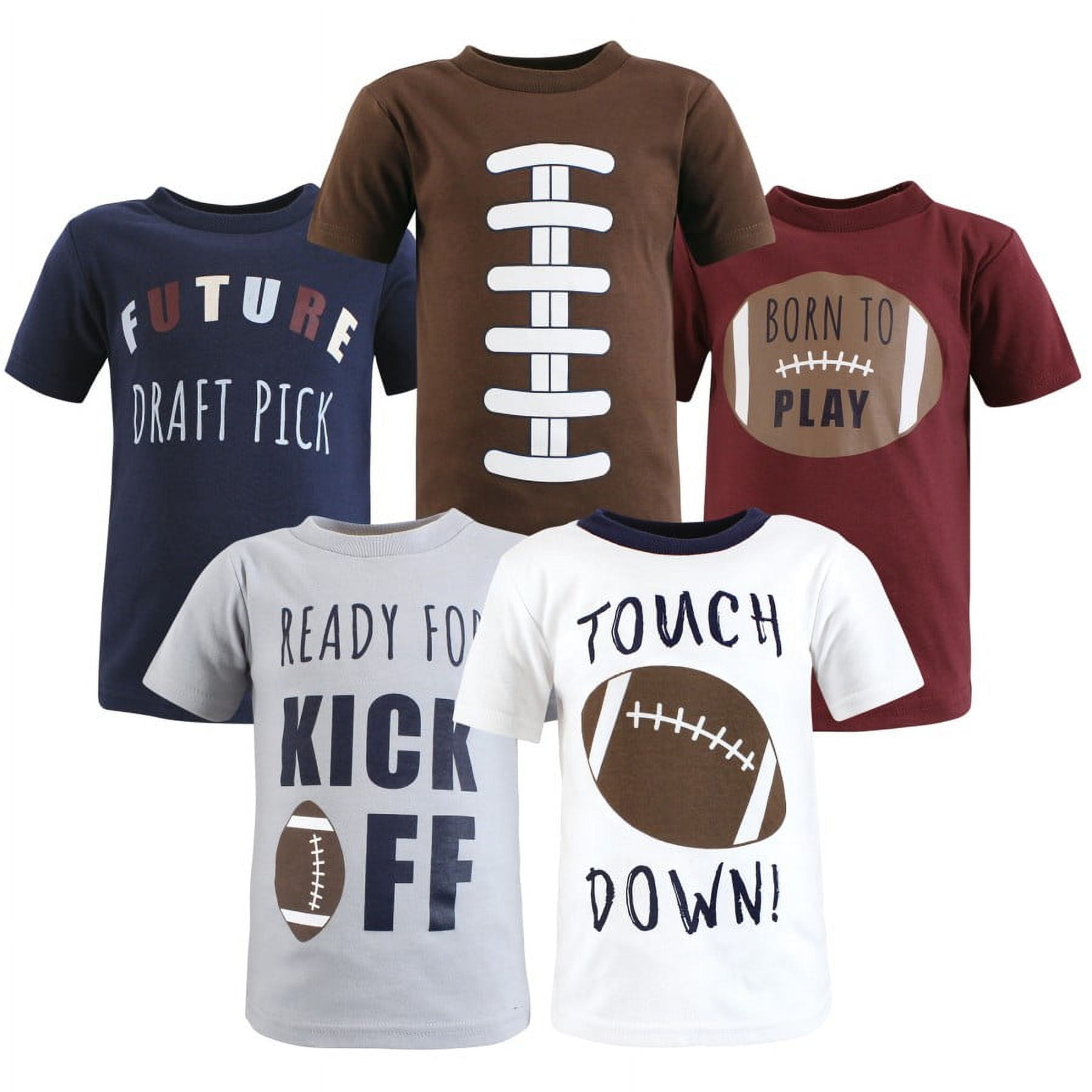 Hudson Baby – 5er-Set Kurzarm-T-Shirts Für Kleinkinder (Fußball-Design)