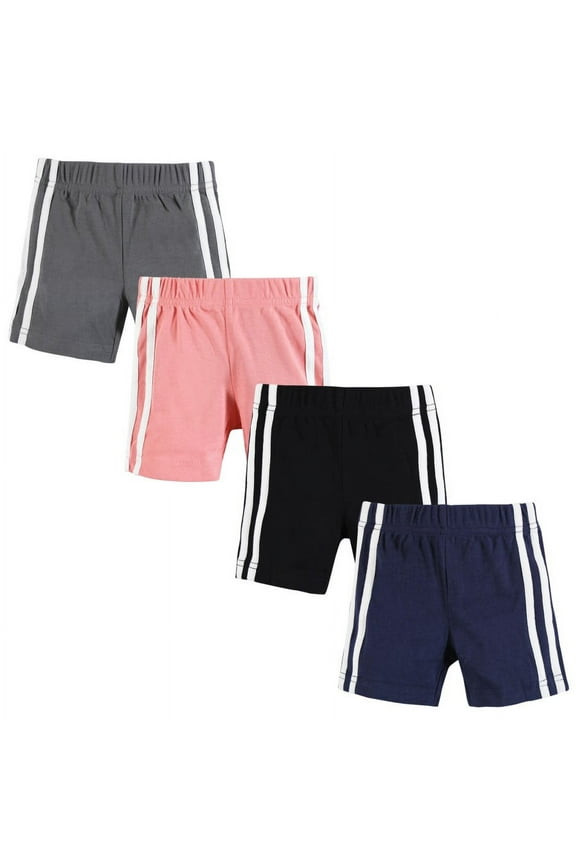 Boy Shorts Bottoms 4-Pack, Red Navy, 4 Toddler