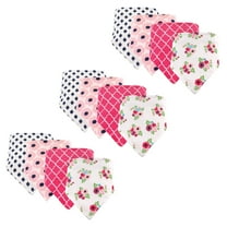 Hudson Baby Boy and Girl Bandana Bib, 12 Pack, Floral