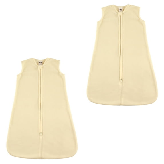 Hudson Baby Boy and Girl Fleece Sleeping Bag 2 Pack, Cream, 12-18 Months