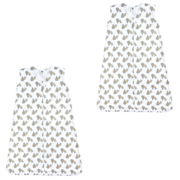 Hudson Baby Boy and Girl Jersey Cotton Sleeping Bag 2 Pack, Lions, 12-18 Months