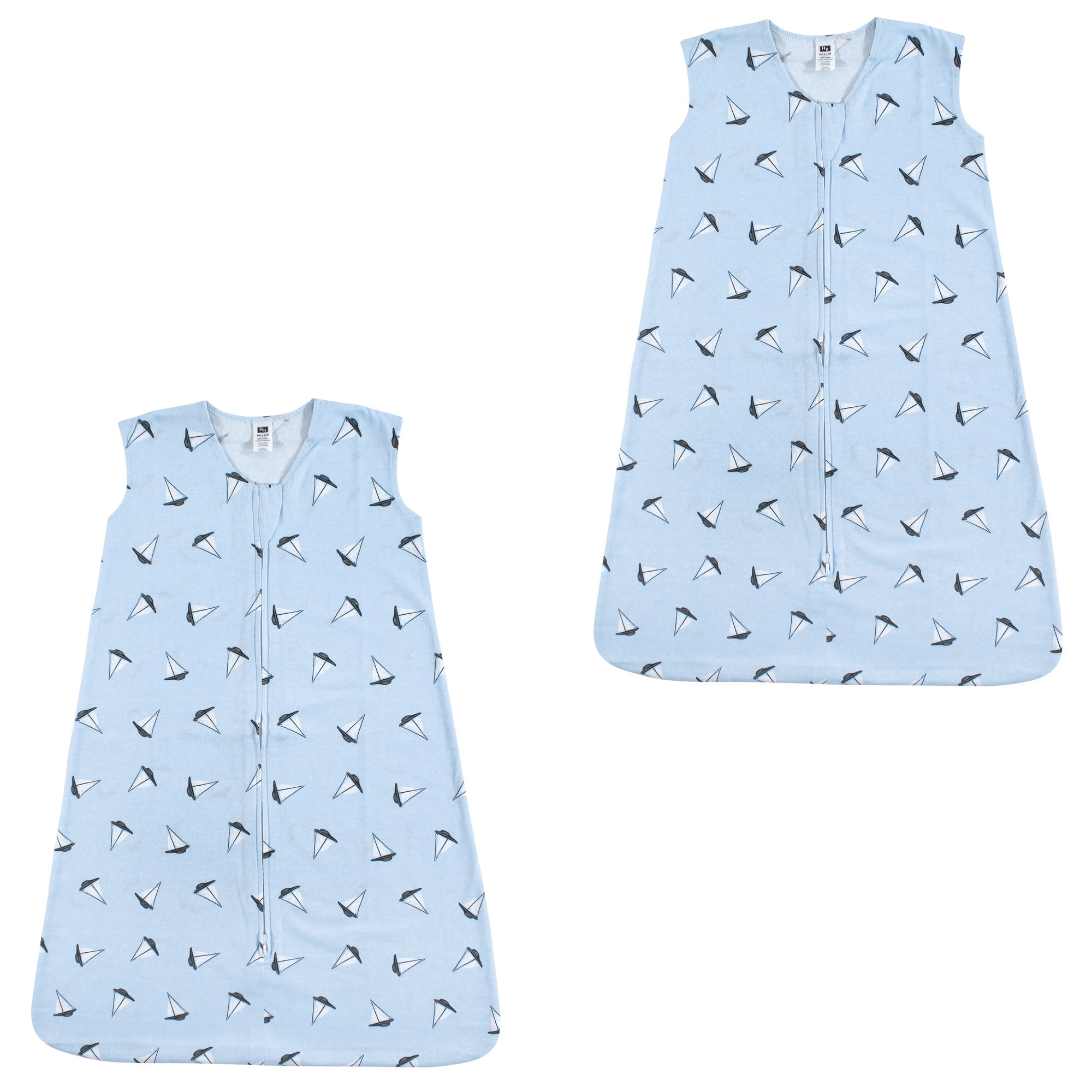 Hudson Baby Boy and Girl Jersey Cotton Sleeping Bag 2 Pack, Sailboats, 0-6 Months