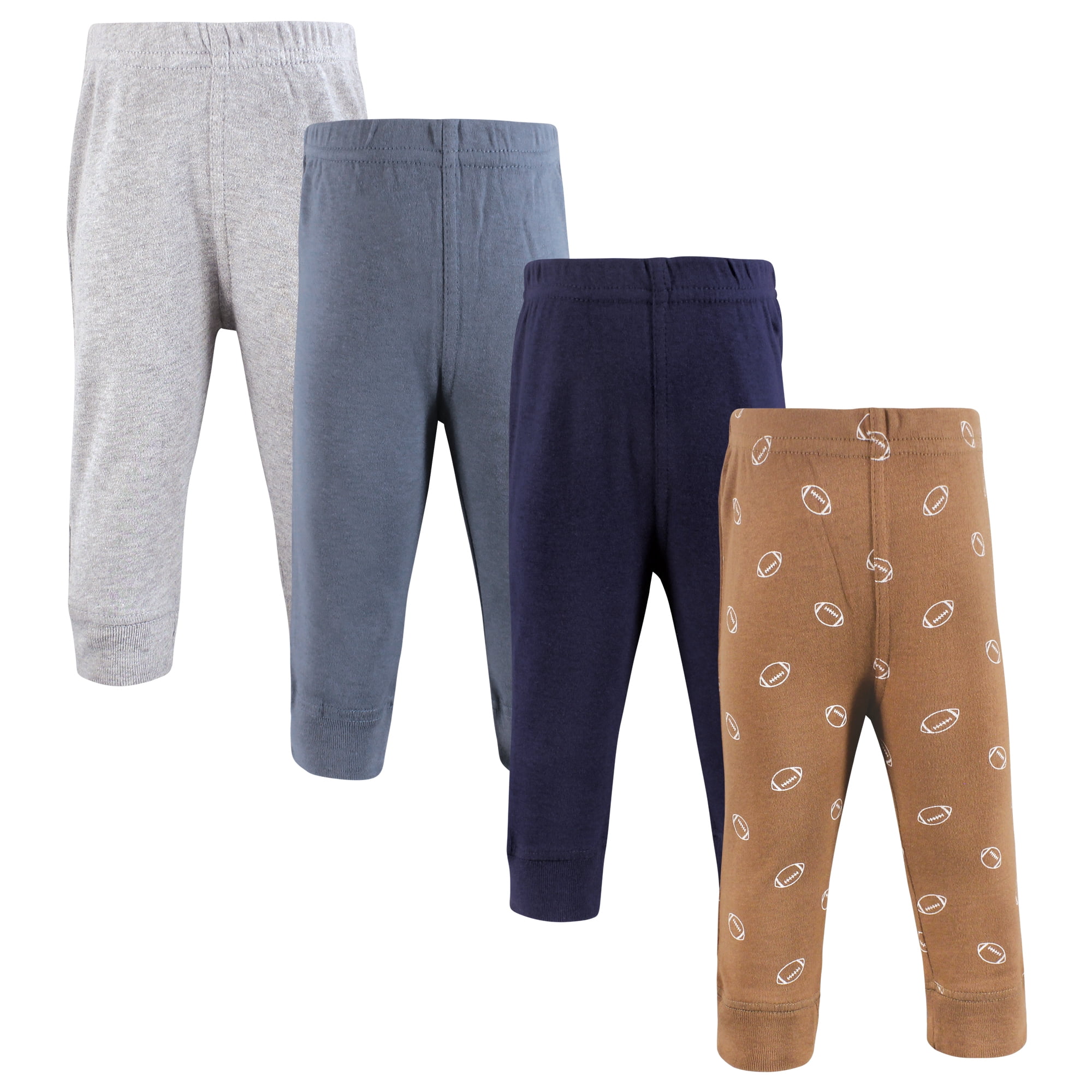 Hudson Baby Boys Cotton Pants and Leggings, Football Fan, 3T