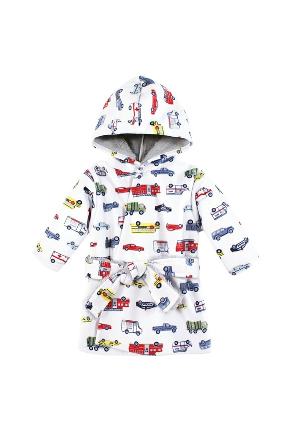 Boys Mink with Faux Fur Lining Pool and Beach Robe Cover-ups, Going Places, 0-6 Months