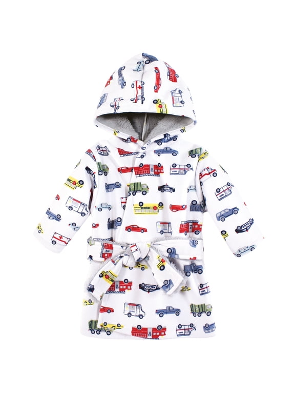 Boys Mink with Faux Fur Lining Pool and Beach Robe Cover-ups, Going Places, 0-6 Months