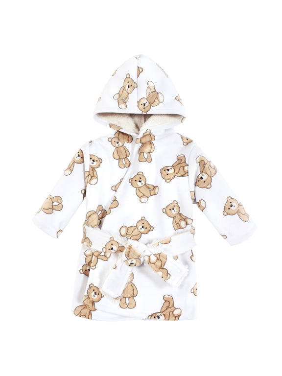 Boys Mink with Faux Fur Lining Pool and Beach Robe Cover-ups, Teddy Bears, 12-18 Months