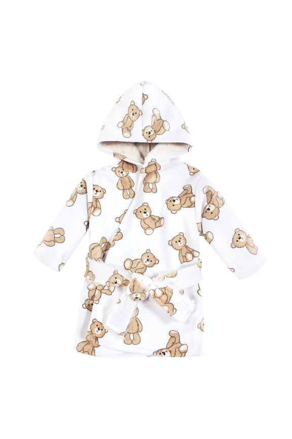 Boys Mink with Faux Fur Lining Pool and Beach Robe Cover-ups, Teddy Bears, 18-24 Months