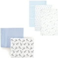 thumbnail image 1 of Hudson Baby Boys' Muslin Swaddle Blanket, 5-Pack, Choose Your Color, 1 of 1