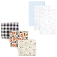 thumbnail image 1 of Hudson Baby Boys' Muslin Swaddle Blanket, 6-Pack, Choose Your Color, 1 of 1