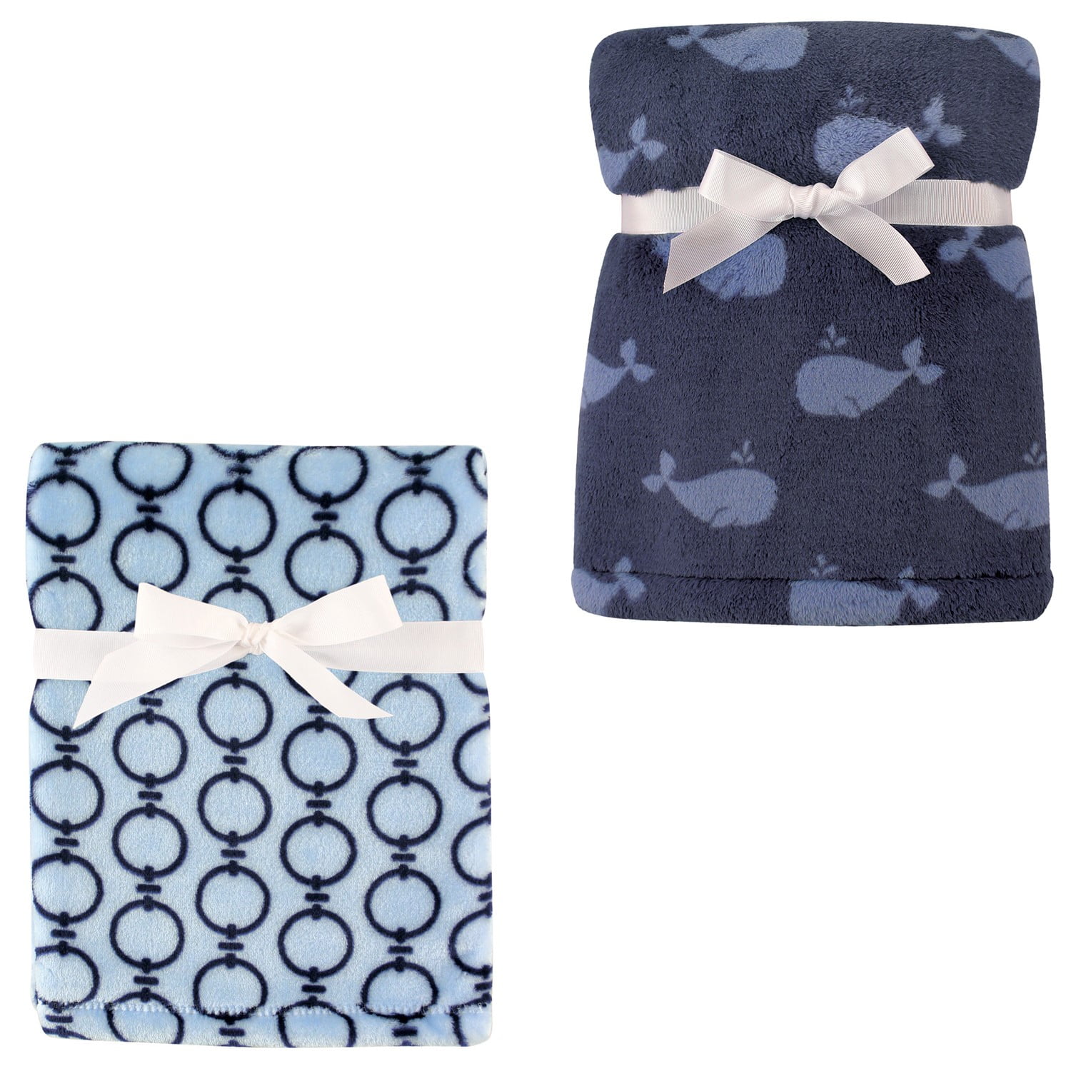 Hudson Baby Boys' Plush Blanket, 2-Pack, Choose Your Color