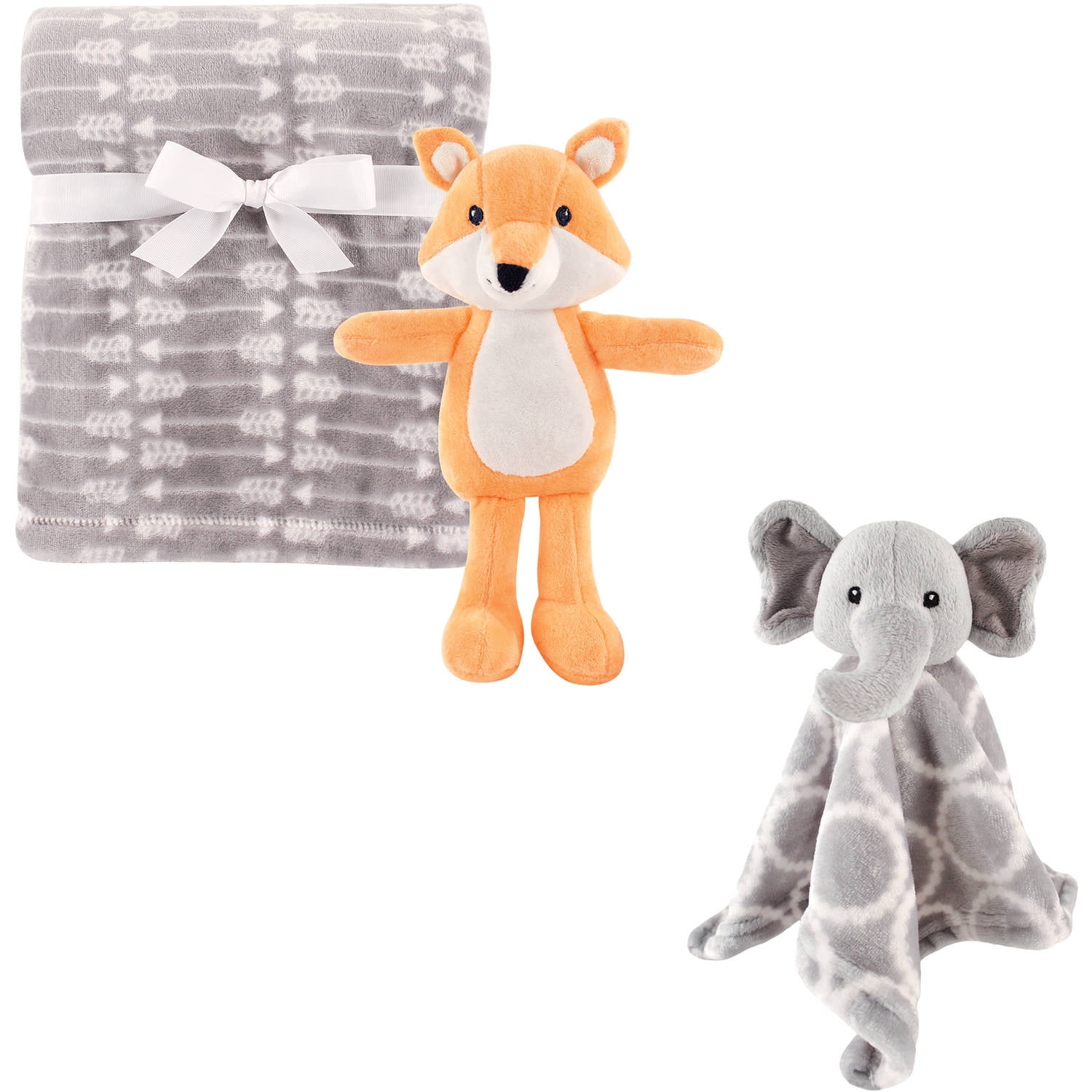 Hudson Baby Boys' Plush Blanket, Security Blanket and Toy, Choose Your Color