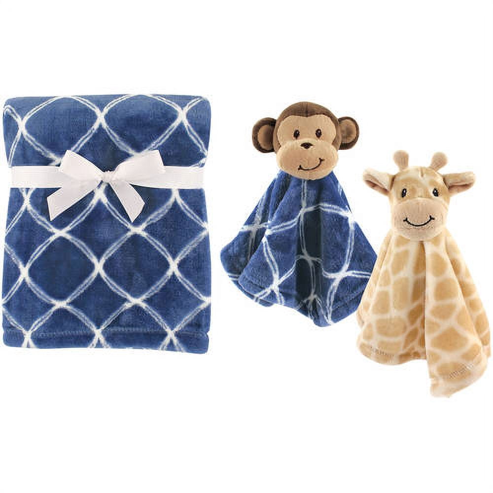 Hudson Baby Boys' Plush Blanket With Sec