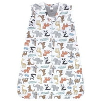 Hudson Baby Boys Plush Faux Fur Sleeping Bag, Wearable Blanket, Zoo Animals, 12-18 Months