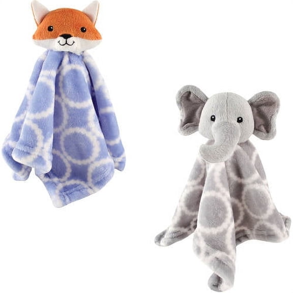 Hudson Baby Boys' Security Blanket, 2-Pack, Choose Your Color
