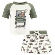 Hudson Baby Boys Swim Rashguard Set, 2-pcs, 3-6 Months, Gray