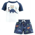thumbnail image 1 of Hudson Baby Boys Swim Rashguard Set, Beach Vibe Dino, 3T, 1 of 4