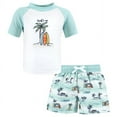 thumbnail image 1 of Hudson Baby Boys Swim Rashguard Set, Mint Surfer, 12-18 Months, 1 of 4