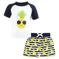 thumbnail image 1 of Hudson Baby Boys Swim Rashguard Set, Pineapple, 2T, 1 of 4