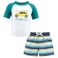 thumbnail image 1 of Hudson Baby Boys Swim Rashguard Set, Surfer Dude, 18-24 Months, 1 of 4