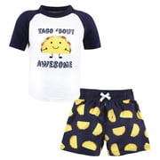 Hudson Baby Boys Swim Rashguard Set, Taco, 3-6 Months