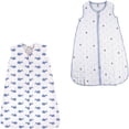 thumbnail image 1 of Hudson Baby Boys' Wearable Muslin and Jersey Cotton Sleeping Bag, 2-Pack, Choose Your Color and Size, 1 of 1