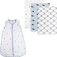 thumbnail image 1 of Hudson Baby Boys' and Girls' Muslin Swaddle Blanket (3-Pack) and Wearable Muslin Sleeping Bag, Choose Your Color and Size, 1 of 1
