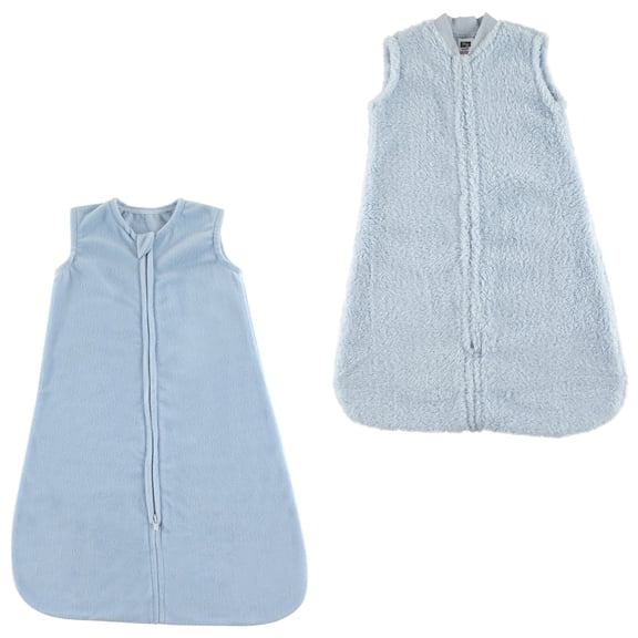 Hudson Baby Boys' and Girls Wearable Fleece & Sherpa Sleeping Bag, 2-Pack (Choose Your Color and Size)