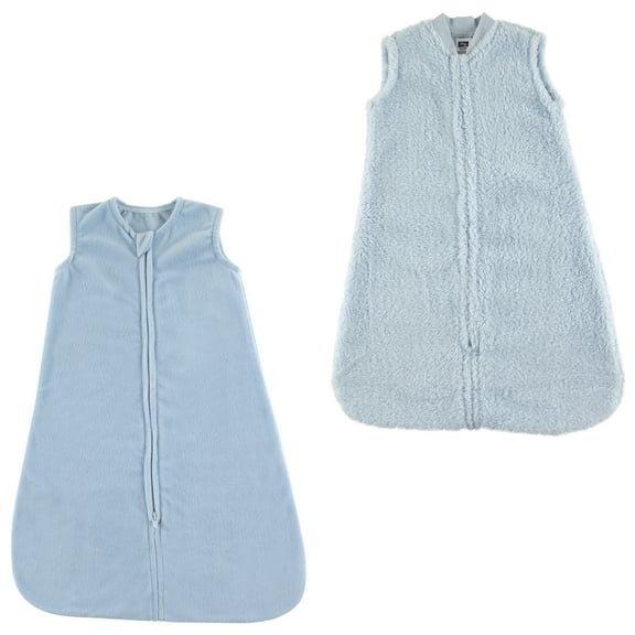 Hudson Baby Boys' and Girls Wearable Fleece & Sherpa Sleeping Bag, 2-Pack (Choose Your Color and Size)