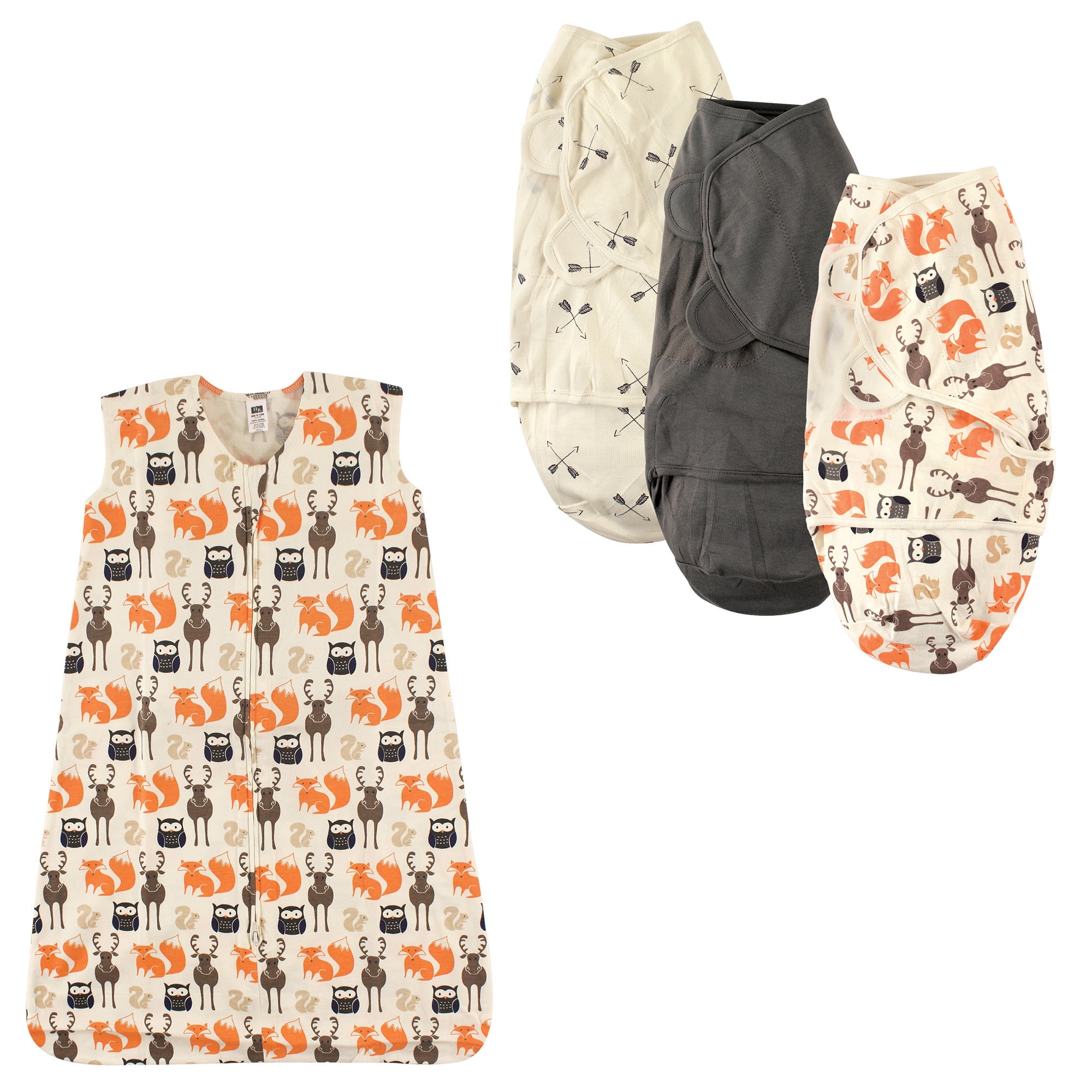 Hudson Baby Boys' and Girls' Wearable Sleeping Bag & Swaddle Wrap 3-Pack, Jersey Cotton (Choose Your Color)
