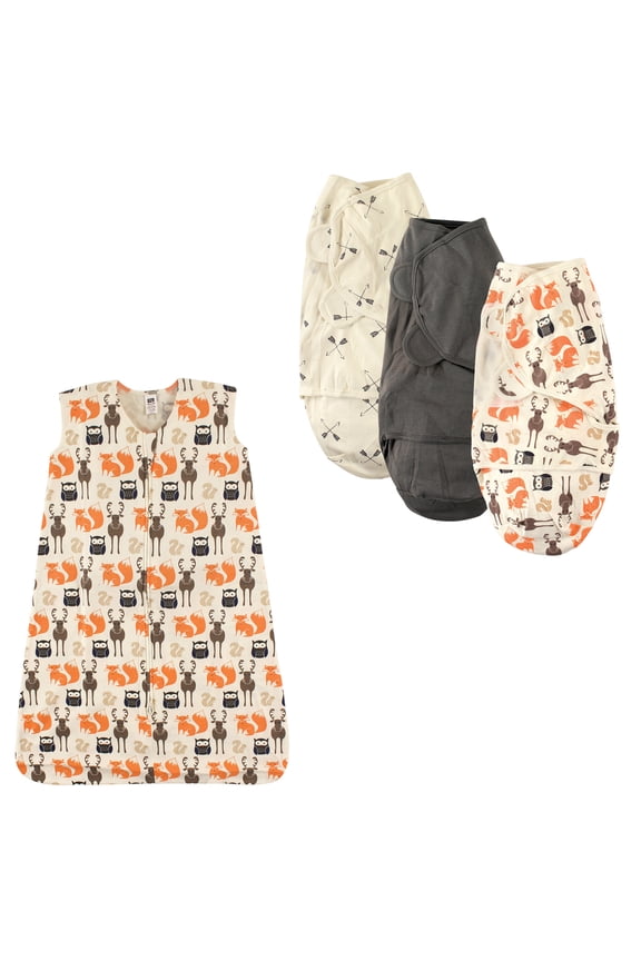 Boys' and Girls' Wearable Sleeping Bag & Swaddle Wrap 3-Pack, Jersey Cotton (Choose Your Color)