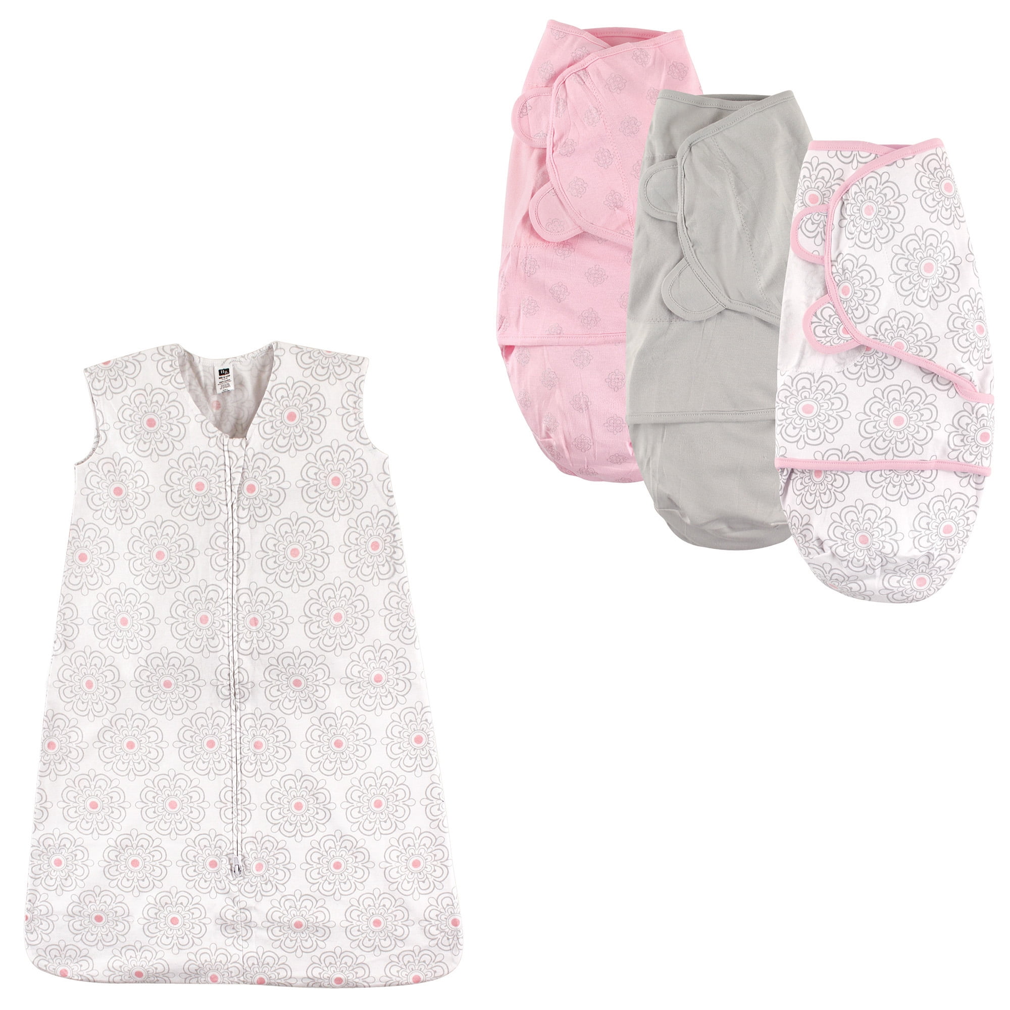 Hudson Baby Boys' and Girls' Wearable Sleeping Bag & Swaddle Wrap 3-Pack, Jersey Cotton (Choose Your Color)