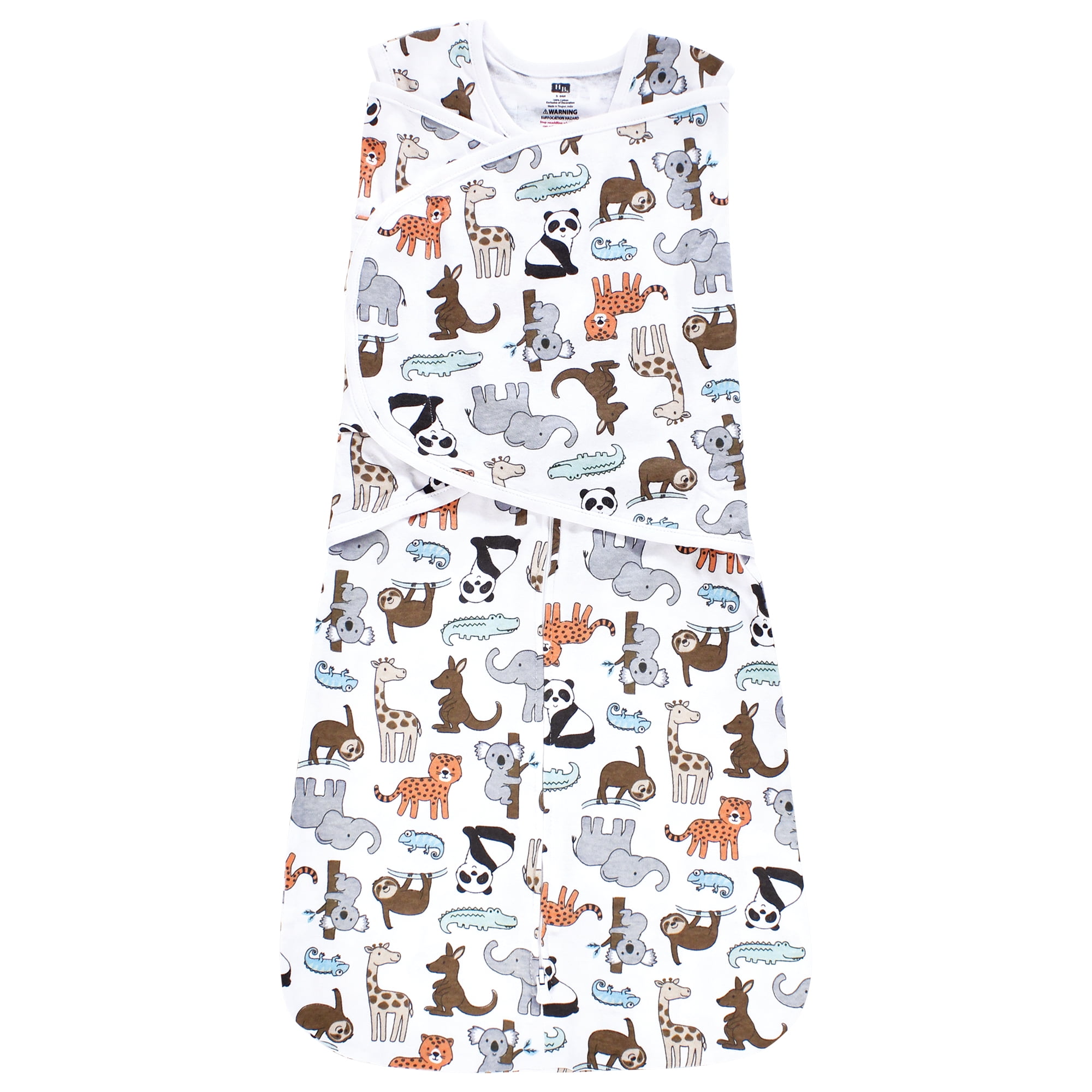 Hudson Baby Convertible Swaddle Sleep Sack, Zoo Animals, 0-3 Months
