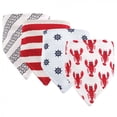 thumbnail image 1 of Hudson Baby Cotton Bandana Bibs, 4-Pack, 0-3 Months, 1 of 2