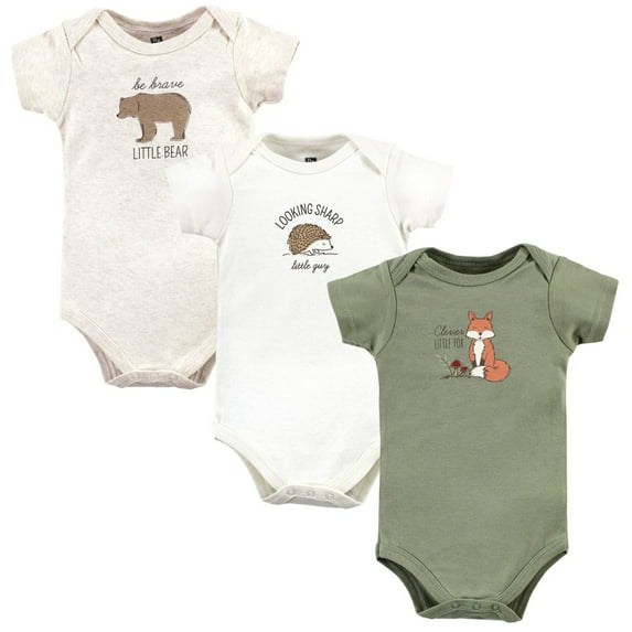Hudson Baby Cotton Bodysuits, Forest Fox, 6-9 Months