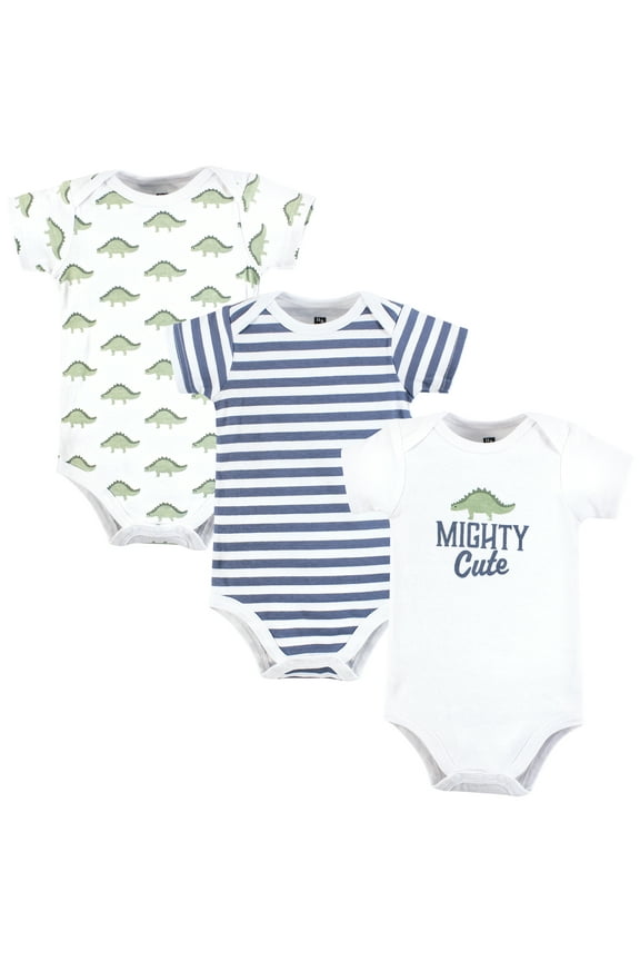 Cotton Bodysuits, Mighty Cute Dino, 6-9 Months