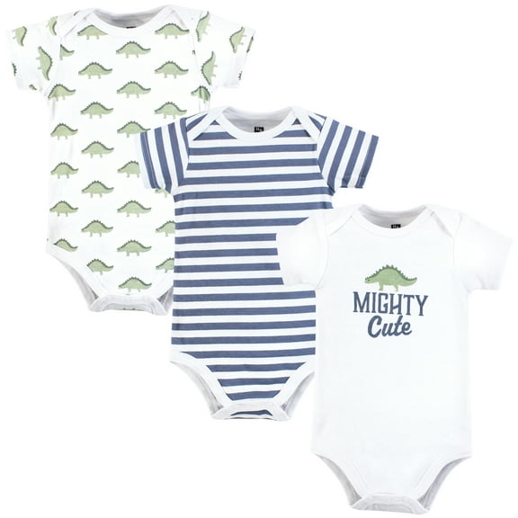 Hudson Baby Cotton Bodysuits, Mighty Cute Dino, Preemie